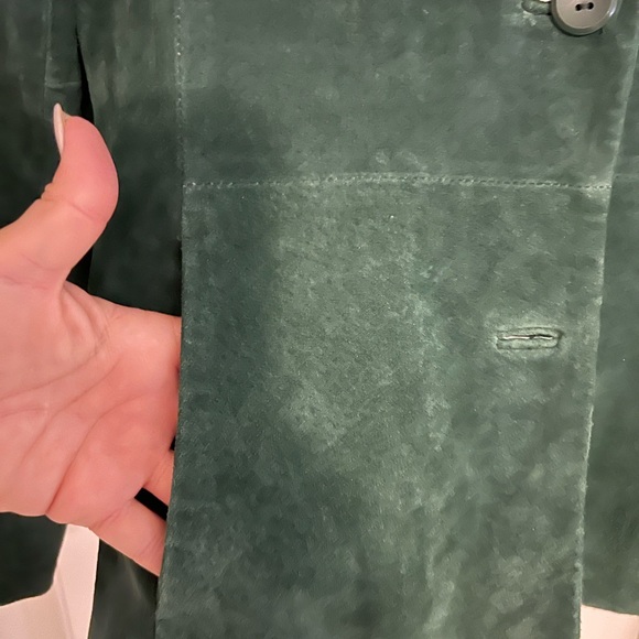 Amazing green real suede jacket - Picture 3 of 4